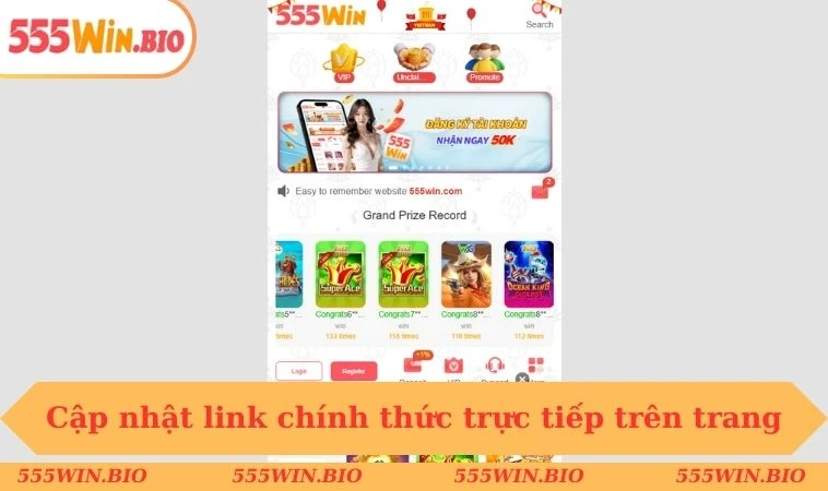 Cập nhật link chính thức trực tiếp trên trang